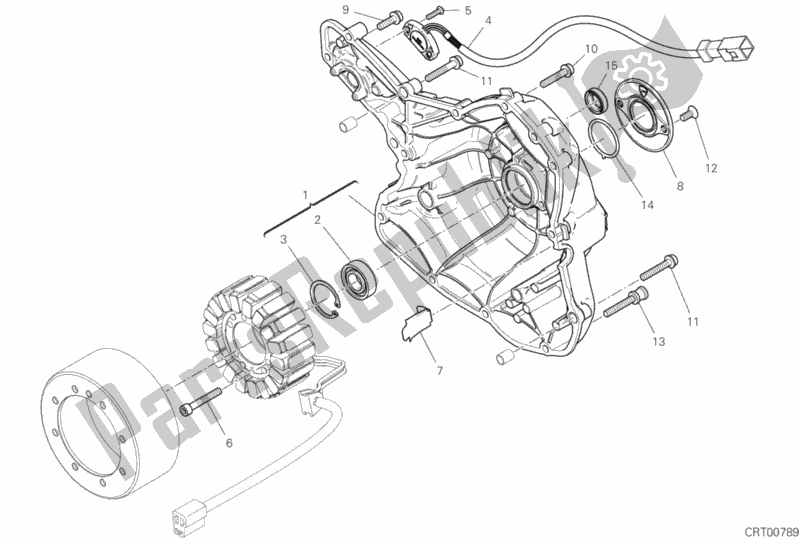 All parts for the Generator Cover of the Ducati Scrambler 1100 Special Thailand 2019